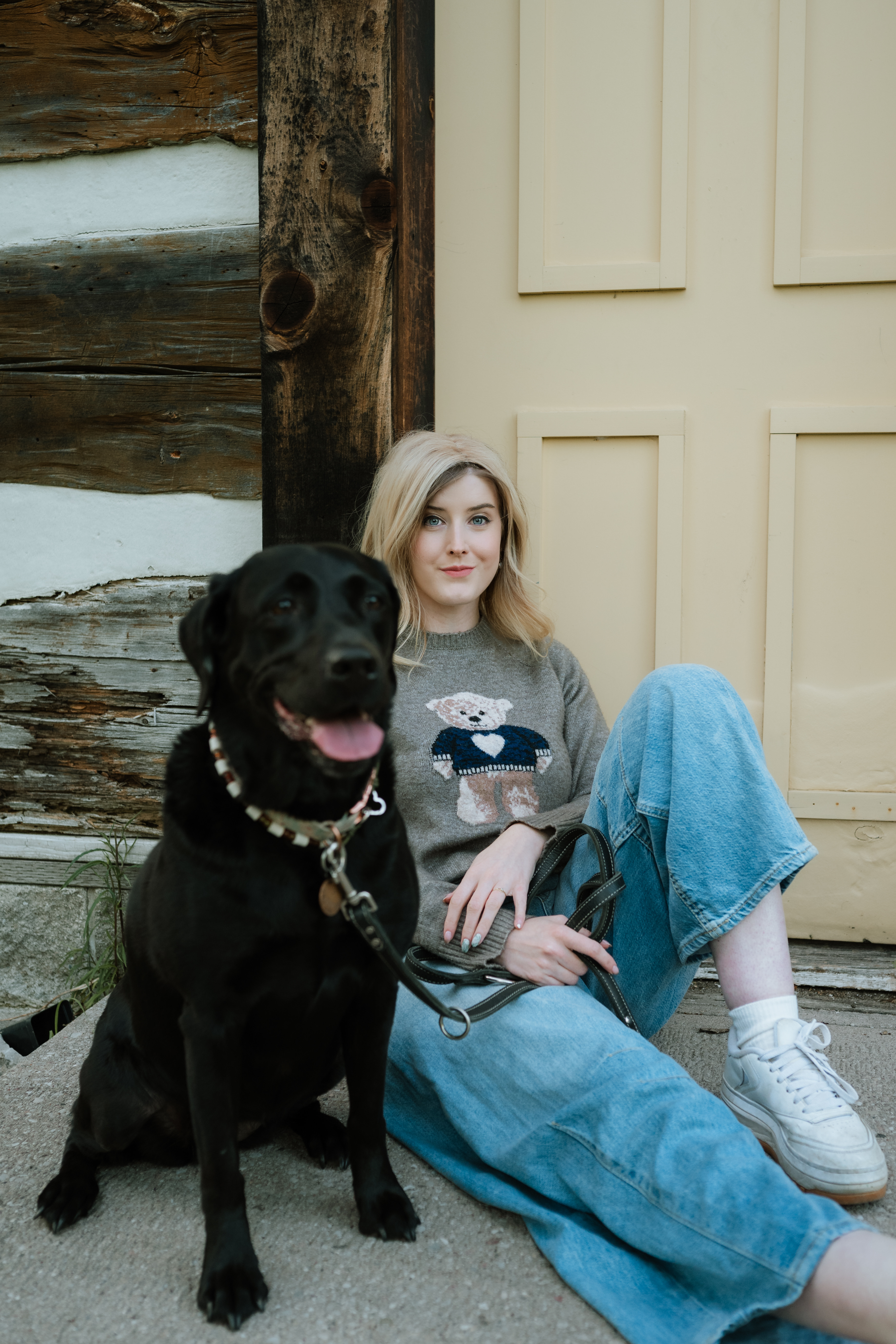 Nicole Dow with her dog